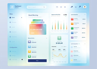 Infographic dashboard. UI UX design with graphs, charts and diagrams. Web interface template for business presentation