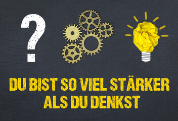 Sticker - Du bist so viel stärker als du denkst