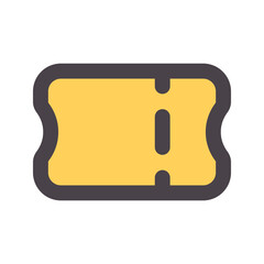 Sticker - ticket flat line icon