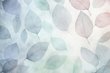 Textured Pastel Leaves Or Foliage Creating A Serene Nature-inspired Love Background Generative AI