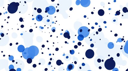 Poster - Navy blue Spots on White Background