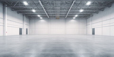 Canvas Print - empty Factory building or warehouse building.  