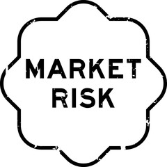 Poster - Grunge black market risk word rubber seal stamp on wthie background