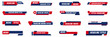 © top dog - Breaking news headline bar collection. Set of news template bar
