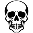 © DLC Studio - outline vector skull in black