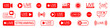 © LOBSTER LARRY - Live stream button set. Live icon set. Vector illustration.