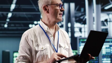 Poster - proactive professional navigating network of server hardware in industrial hub. it consultant with l
