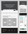 © Bhuvanesh S - New website UI wireframe design with gray color isolated on light background for your design - vector illustration