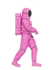 Wall Mural - astronaut in walk pose side view