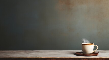 Poster - Minimalist background with cup of coffee
