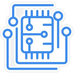 Sticker - Vector Design Circuit Icon Style