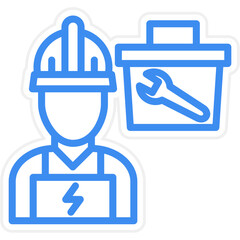 Canvas Print - Vector Design Electrician Service Icon Style