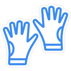 Sticker - Vector Design Hand Gloves Icon Style