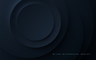 Poster - Abstract black circle shape light and shadow background