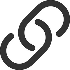 Poster - Chain link vector icon. Chainlet element flat design. Concept connection symbol isolated on white background.