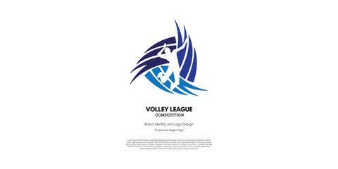 volleyball competition and championship logo design for graphic designer and web developer