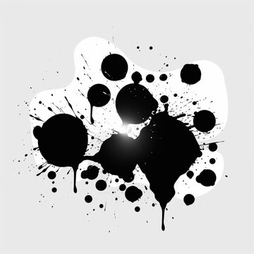 simple minimalistic abstract blobs stencil style vector.Generative AI