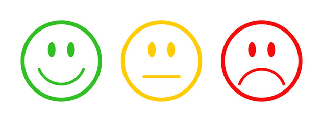 Wall Mural - smiley icon set