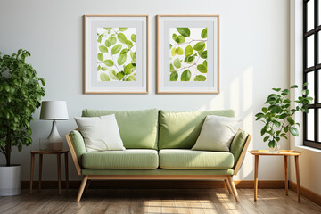 modern green living room 