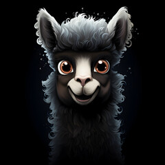 Sticker - llama alpaca illustration