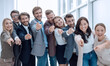 © ASDF - group of successful young people pointing at you