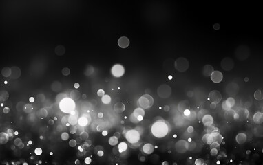Abstract black and white bokeh background