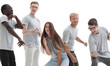 © ASDF - in full growth. group diverse of lively young people