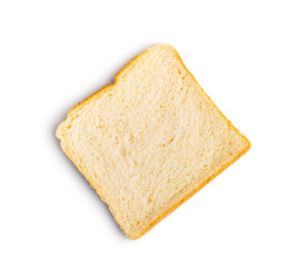 Wall Mural - White sliced toast bread isolated on white background.