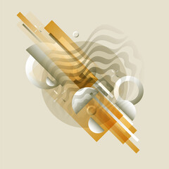 Poster - Abstract background with simple elements. An image with a composition of geometric elements and shapes.