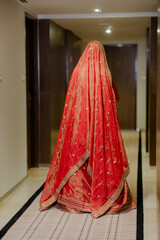 Poster - Indian bride in red dress