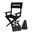 © 3DafaRizkiansah - 3d icon director set up, 3d rendering, 3d illustration
