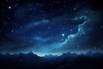 Canvas Print - Star-Filled Night Sky Texture - Mystery and Vastness of the Universe
