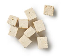 Canvas Print - fresh tofu cheese cubes