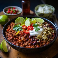 Wall Mural - Bowl chili con carne | Generative AI