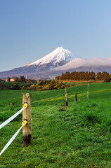 Wall Mural - Mountain and fenced farmland