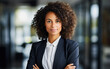 © aicandy - Trailblazing Afro-American Executive: A Confident and Powerful Woman Leading in a Modern Corporate Environment