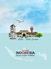 Wall Mural - exploring Indonesian cities with their art, culture and landmarks.