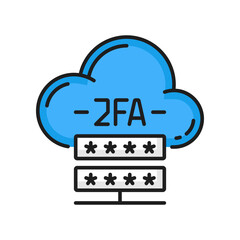 Leinwandbilder - Secure password verification with two-factor authentication. Vector SMS notification with security code on screen, 2fa, checking entrance on site