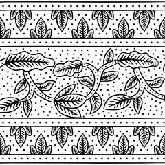 Poster - Forest leaves. Vector. Hand drawn artwork. Set collection. Bohemia concept for wedding invitations, cards, tickets, congratulations, branding, logo, label. Web and mobile interface template