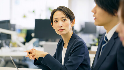 Aufkleber - 会議するビジネスグループ