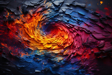 Aufkleber - Close up beautiful abstract multi colored fingerprint on background texture for design Generative AI technology.