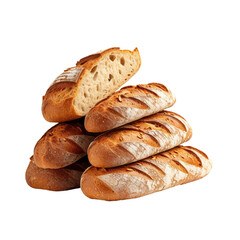 Wall Mural - bread on a white background. Generative AI