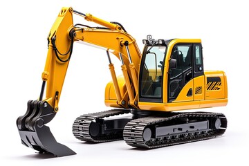 Excavator isolated on white background