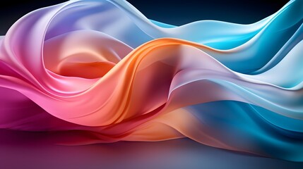 Wall Mural - Abstract Light Background, Colorful Silk Background, AI Generative