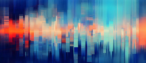 Wall Mural - Creative motion glitch texture: Abstract colorful vertical lines Blurred Noise