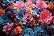 colorful roses succulents bouquet