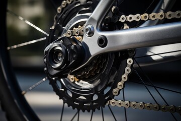 Leinwandbilder - Bicycle wheel close-up.