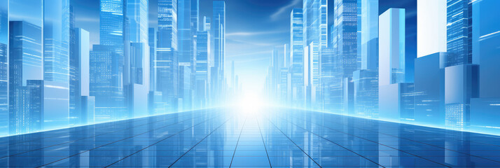 blue rectangular space modern technology background material