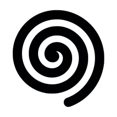 Wall Mural - A simple spiral sign. Twisted line in a spiral