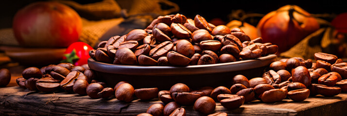 Poster - Bowl filled with lots of nuts on top of table.